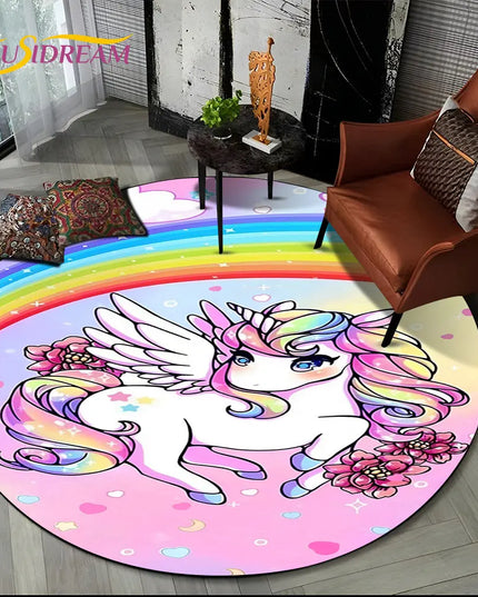 Winged Anime Unicorn Rug