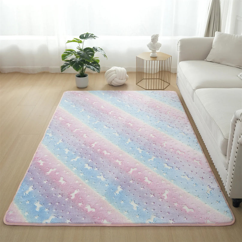 Starry Glow Unicorn Rug
