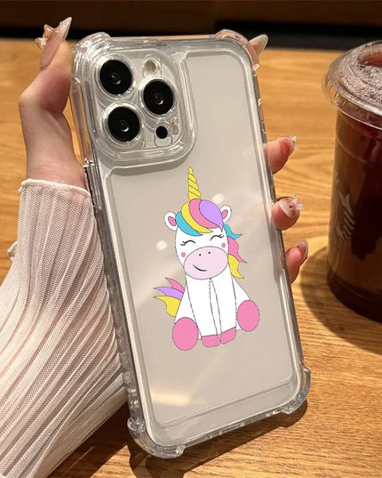 Happy Rainbow Unicorn Clear Case