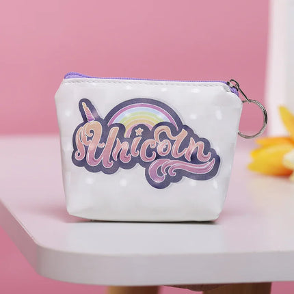 Rainbow Unicorn Lettering Purse