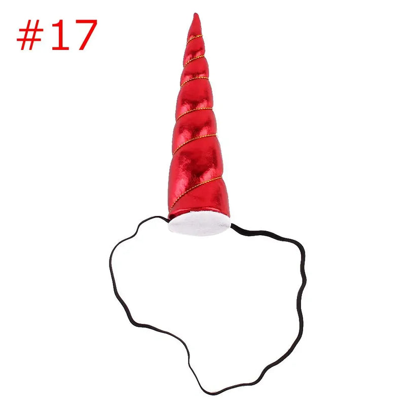 Red Metallic Unicorn Horn