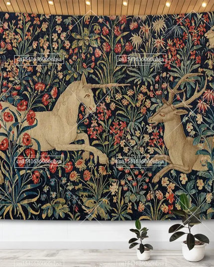 Boho Unicorn Tapestry Hanging