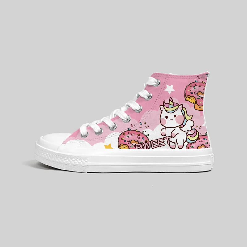 Kawaii Unicorn Canvas Shoes