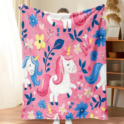 Bold Fairy Unicorn Throw Blanket
