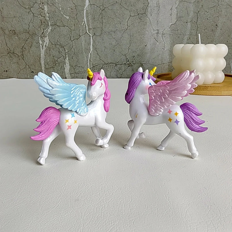 PVC Unicorn Figurine Garden Set