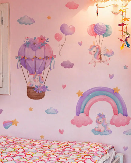 Unicorn Rainbow Wall Sticker Set