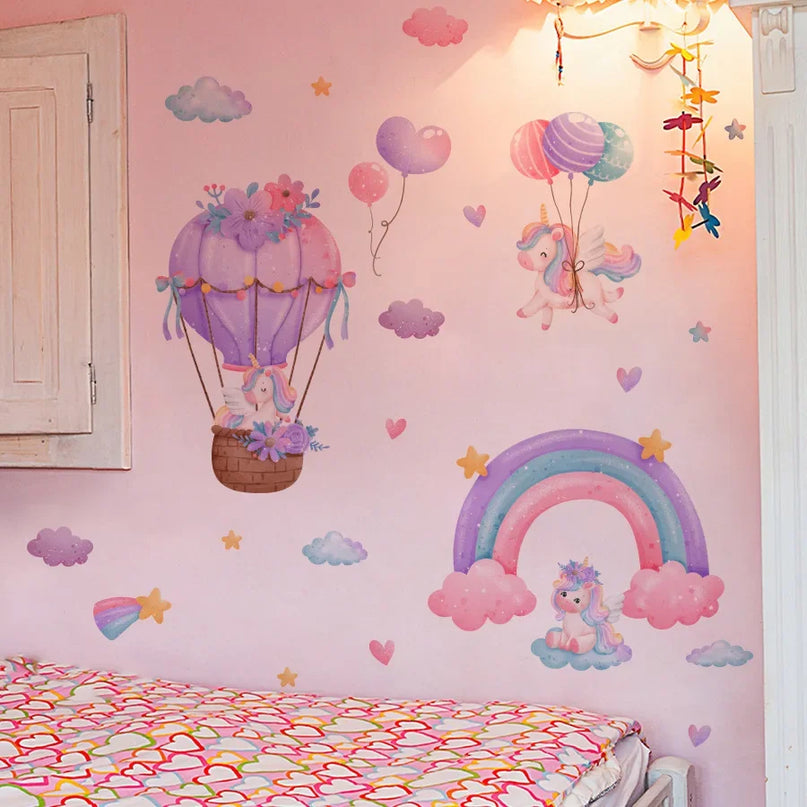 Unicorn Rainbow Wall Sticker Set