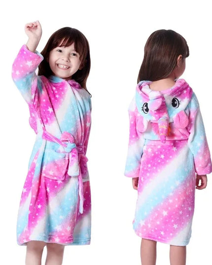 Pink Blue Gradient Unicorn Robe