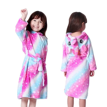 Pink Blue Gradient Unicorn Robe