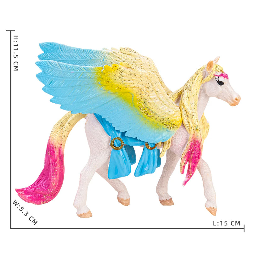 Winged Unicorn Figurine Yellow Wings