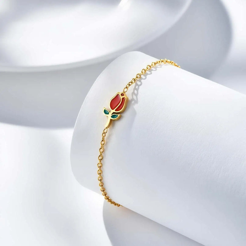 Golden Enamel Unicorn Bracelet