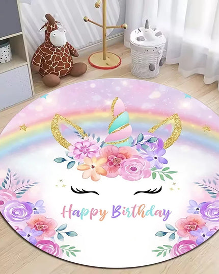Birthday Unicorn Party Rug