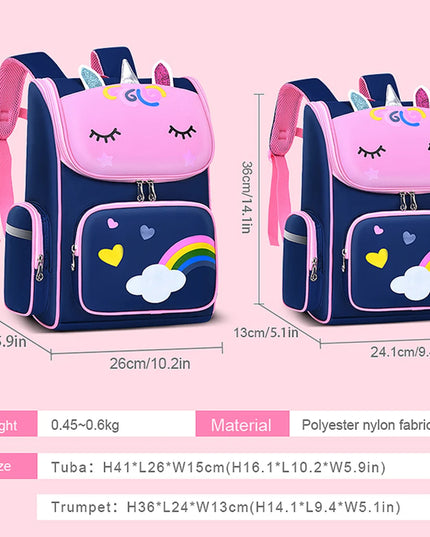Navy Unicorn Elementary Backpack