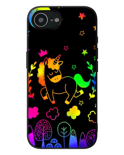 Neon Glow Unicorn Scratch Art Case