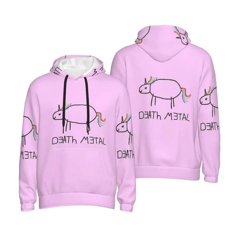 Pink Death Metal Unicorn Hoodie