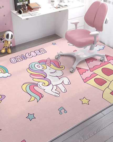 Pink Castle Unicorn Rug