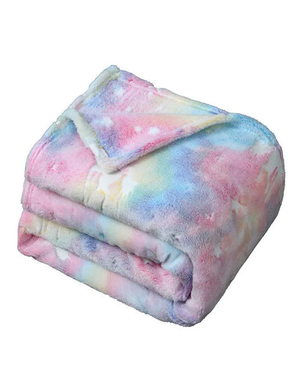 Shaggy Glow Unicorn Minky Blanket