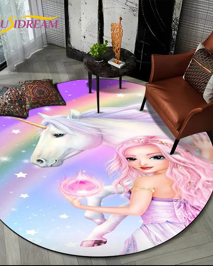 Winged Anime Unicorn Rug