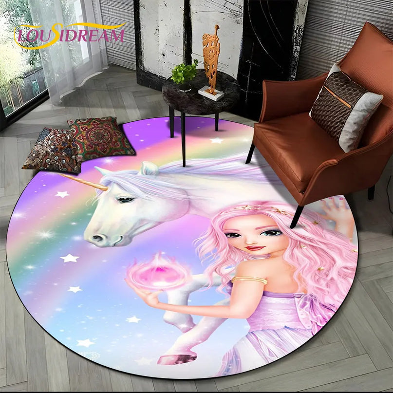Winged Anime Unicorn Rug