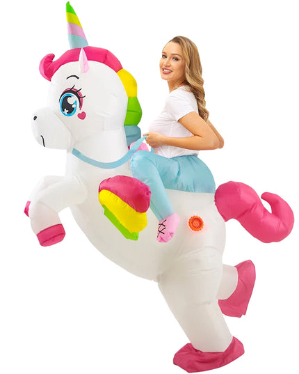 Ride a Rainbow Unicorn Rider Costume