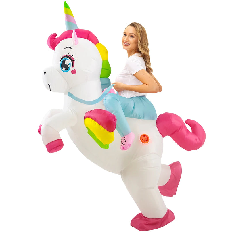 Ride a Rainbow Unicorn Rider Costume