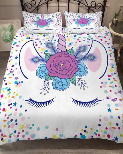 Confetti Eyelash Unicorn Bedding
