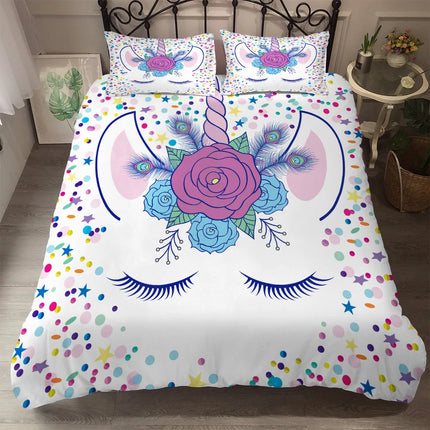 Confetti Eyelash Unicorn Bedding