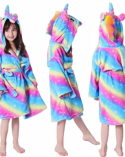 Rainbow Tie Dye Unicorn Robe