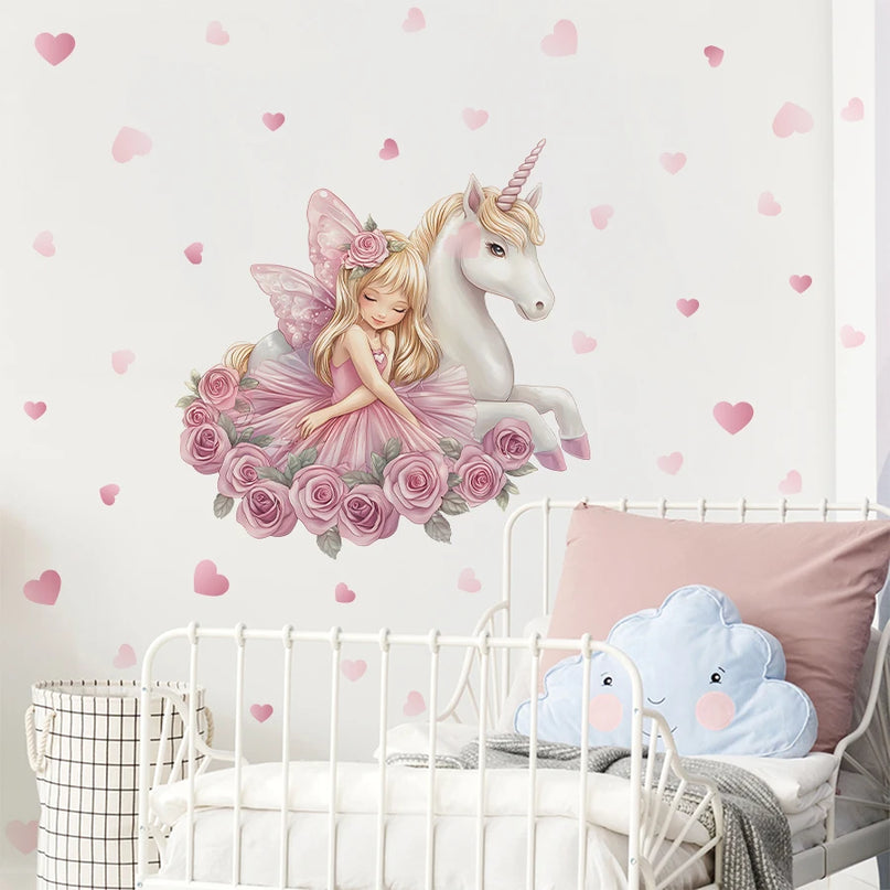Pink Unicorn Wall Decal Set