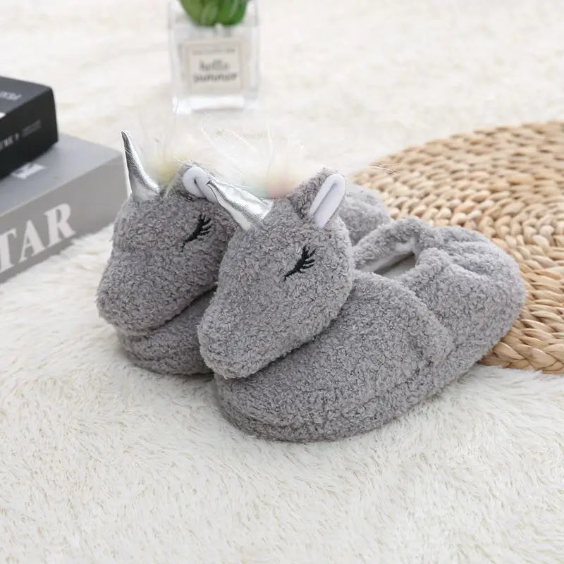 Galaxy Rainbow Unicorn Slippers