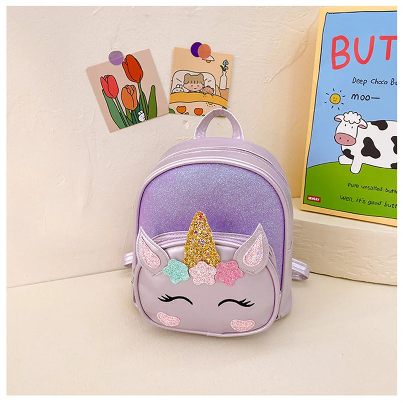 Purple Unicorn Backpack for Girls