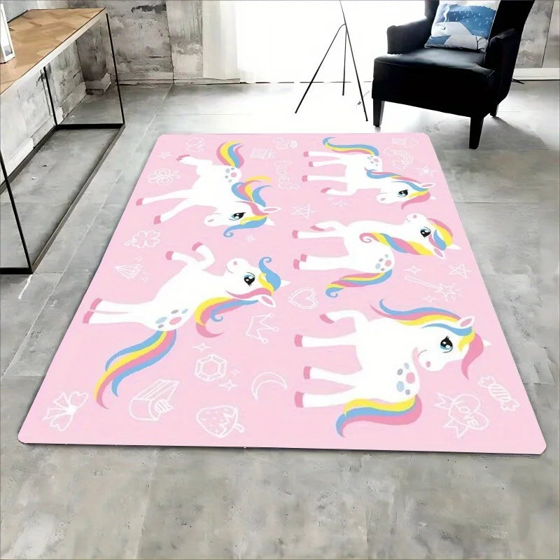 Galloping Unicorn Pattern Rug