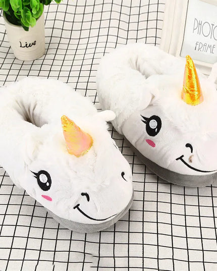 Cute White Unicorn Slippers