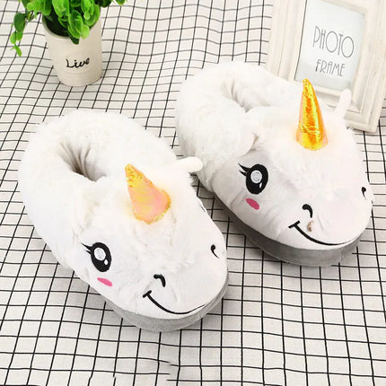 Cute White Unicorn Slippers