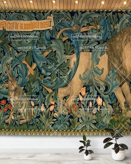 Medieval Unicorn Tapestry for Walls