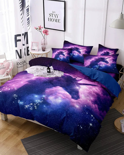 Galaxy Nebula Unicorn Bedding