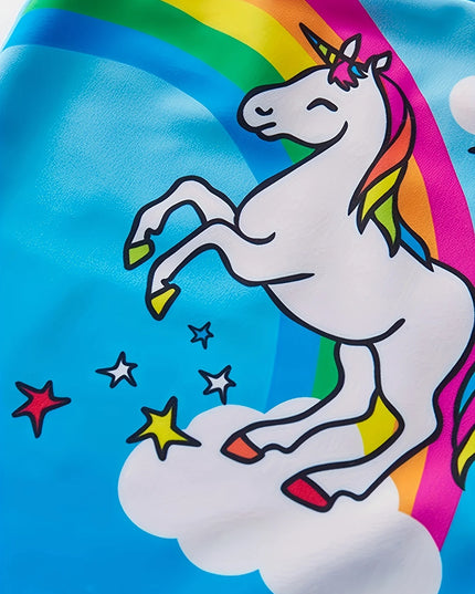 Blue Rainbow Little Girls Swimsuit