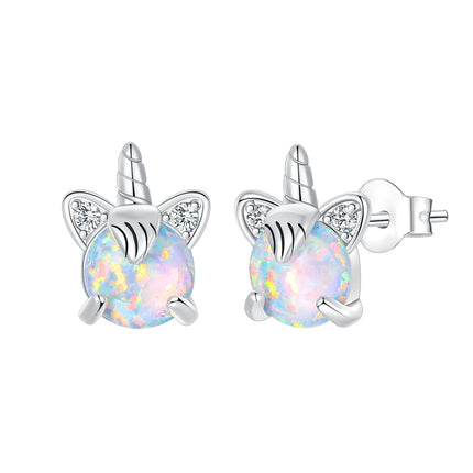 Magical Opal Unicorn Earrings