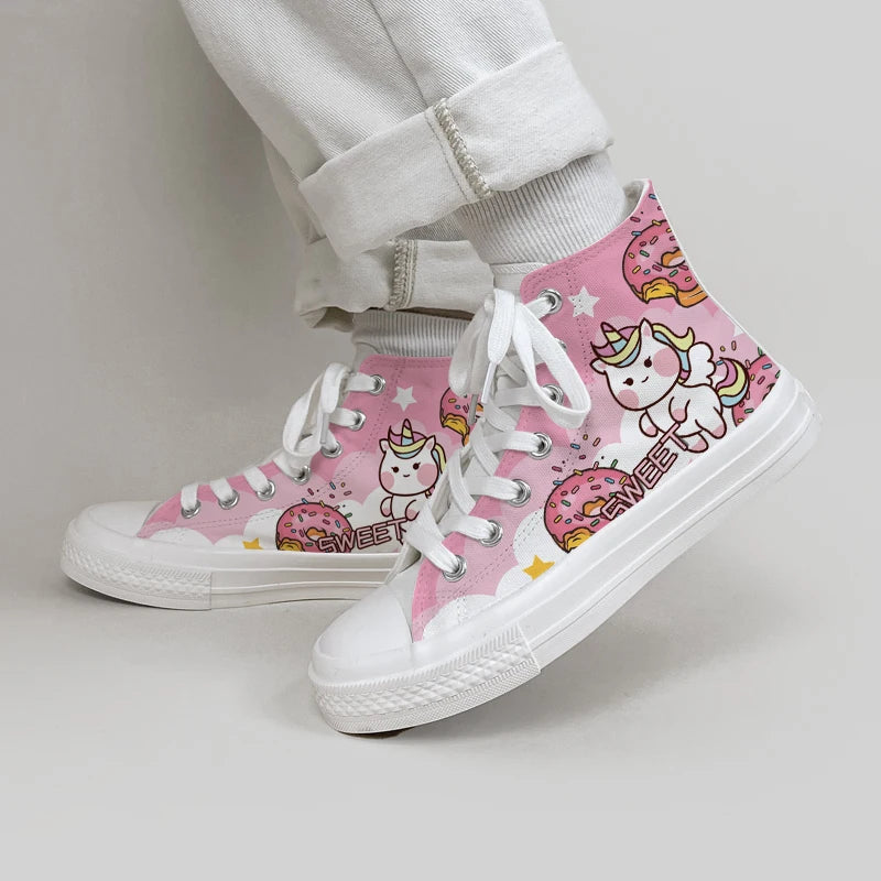 Kawaii Unicorn Canvas Shoes