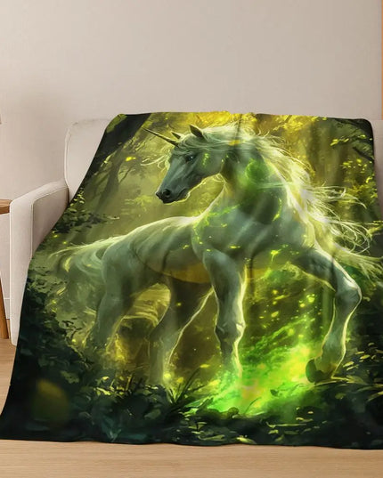 Enchanted Forest Unicorn Bed Blanket