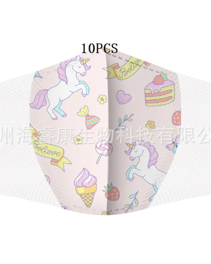 Pastel Unicorn Face Mask 10 Pack