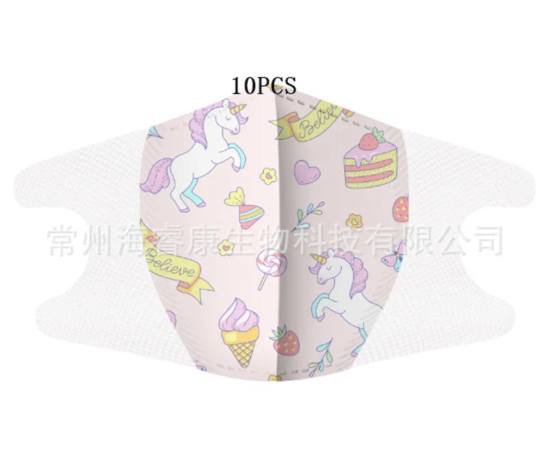 Pastel Unicorn Face Mask 10 Pack