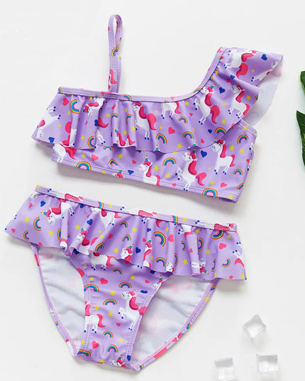 Purple Ruffle Unicorn Swimsuit