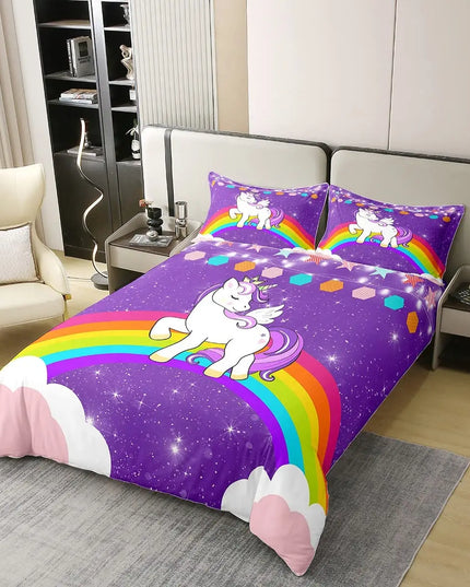 Sparkly Purple Unicorn Bedding