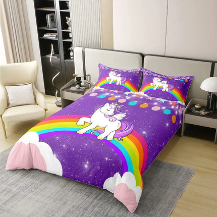 Sparkly Purple Unicorn Bedding