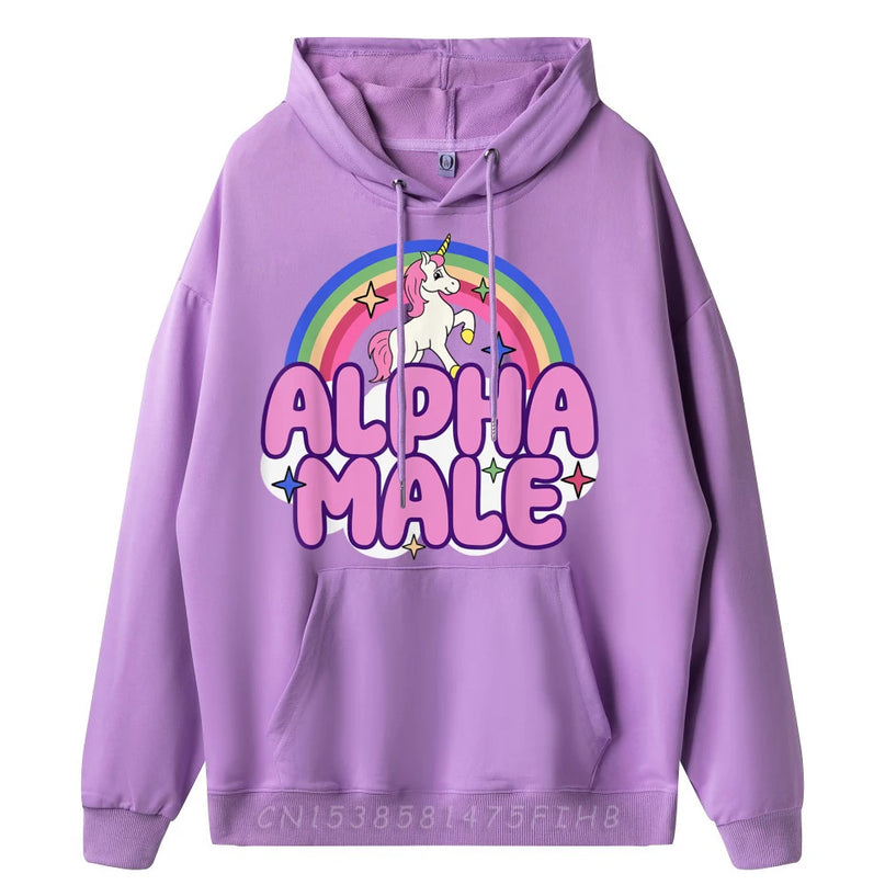 Purple Alpha Male Funny Hoodie