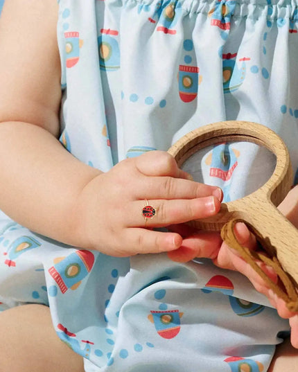 Enamel Gold Unicorn Ring