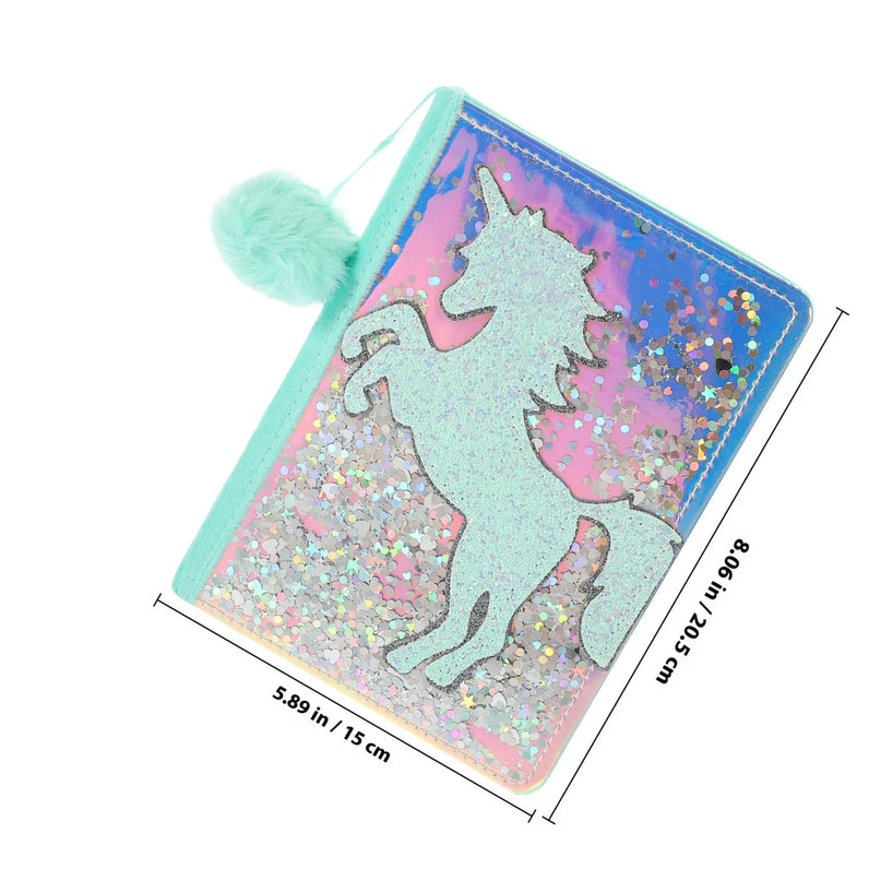 Sparkly Unicorn Glitter Notebook