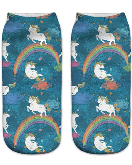 Funny Rainbow Unicorn Socks