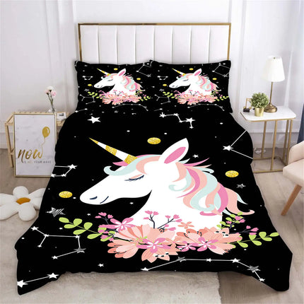 Constellation Floral Unicorn Bedding